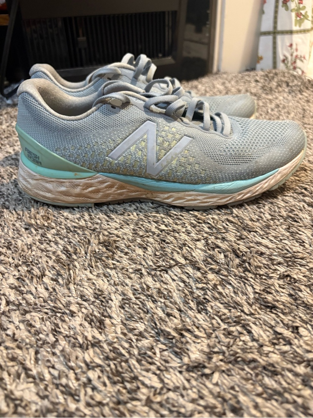 New Balance Fresh Foam Women's Gray and Mint Athletic Sneakers